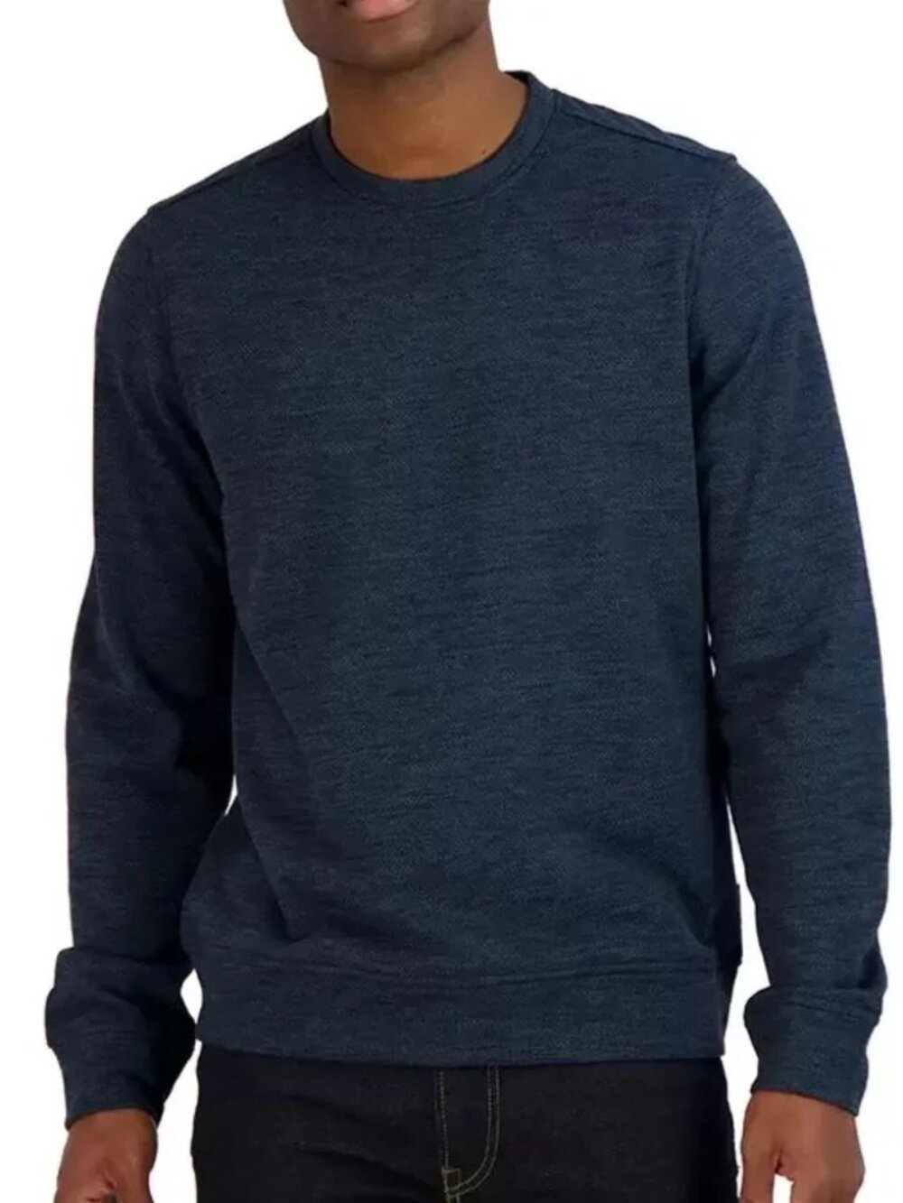 NEW Gerry Men's Dark Solid Textured Long Sleeve Crewneck Pullover Sweatshirt Top
